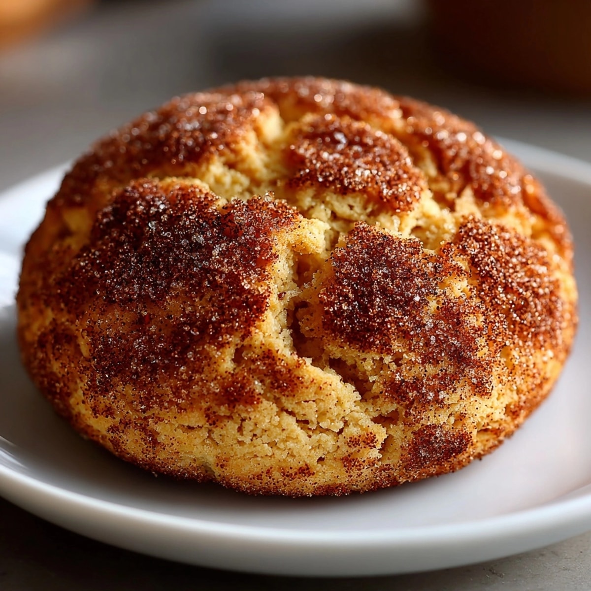 Soft and chewy Pumpkin Spice Snickerdoodle Cookies, golden brown and ready for fall baking.