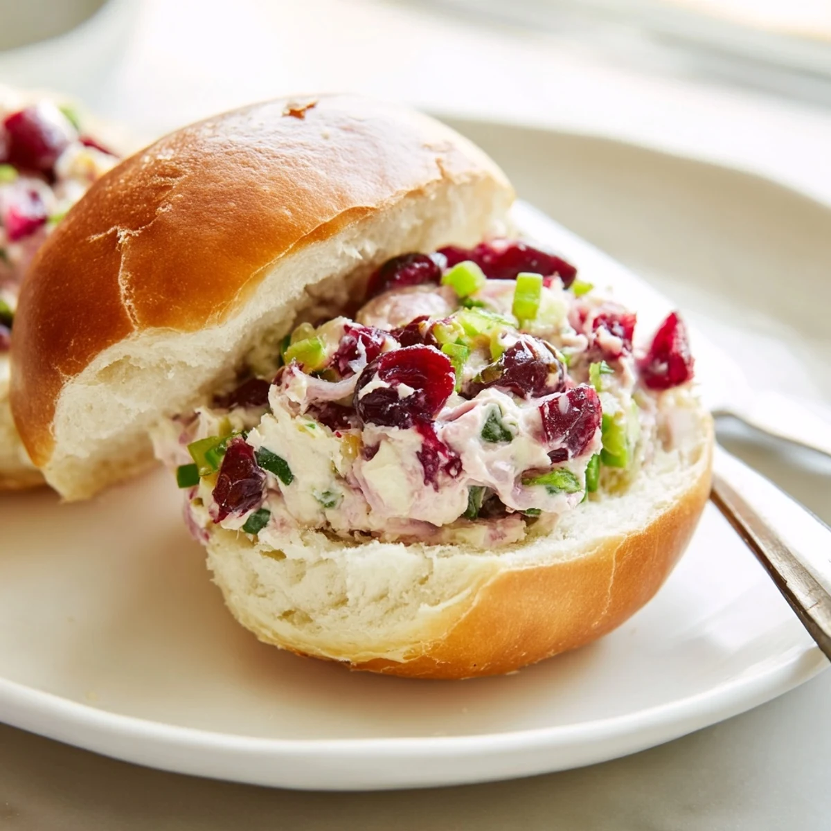 Festive cranberry jalapeño dip nestled in golden baked rolls, a delightful appetizer.  