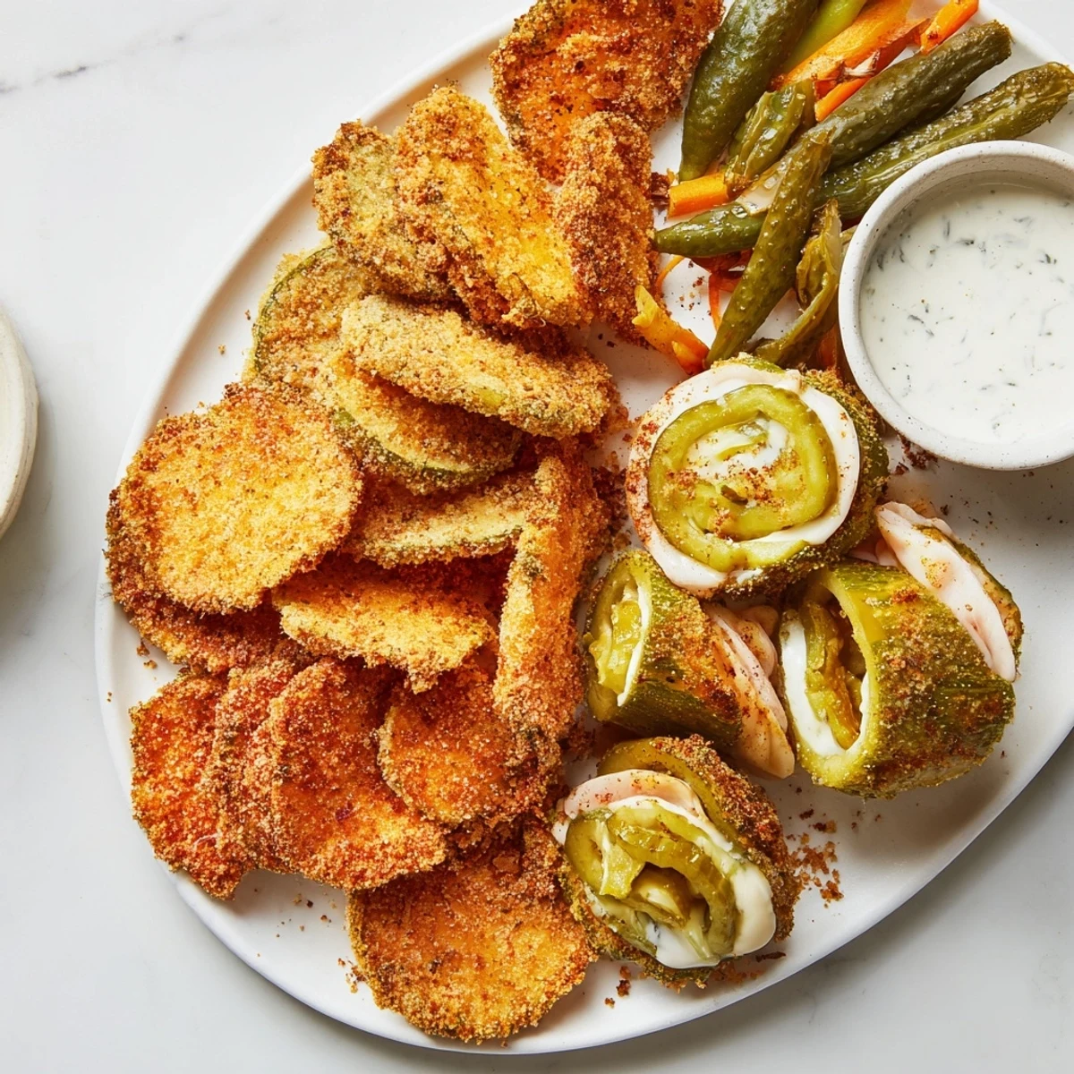 Savor the flavorful Pickle Lovers Meal with crispy fried pickles and delightful pickled bites. 