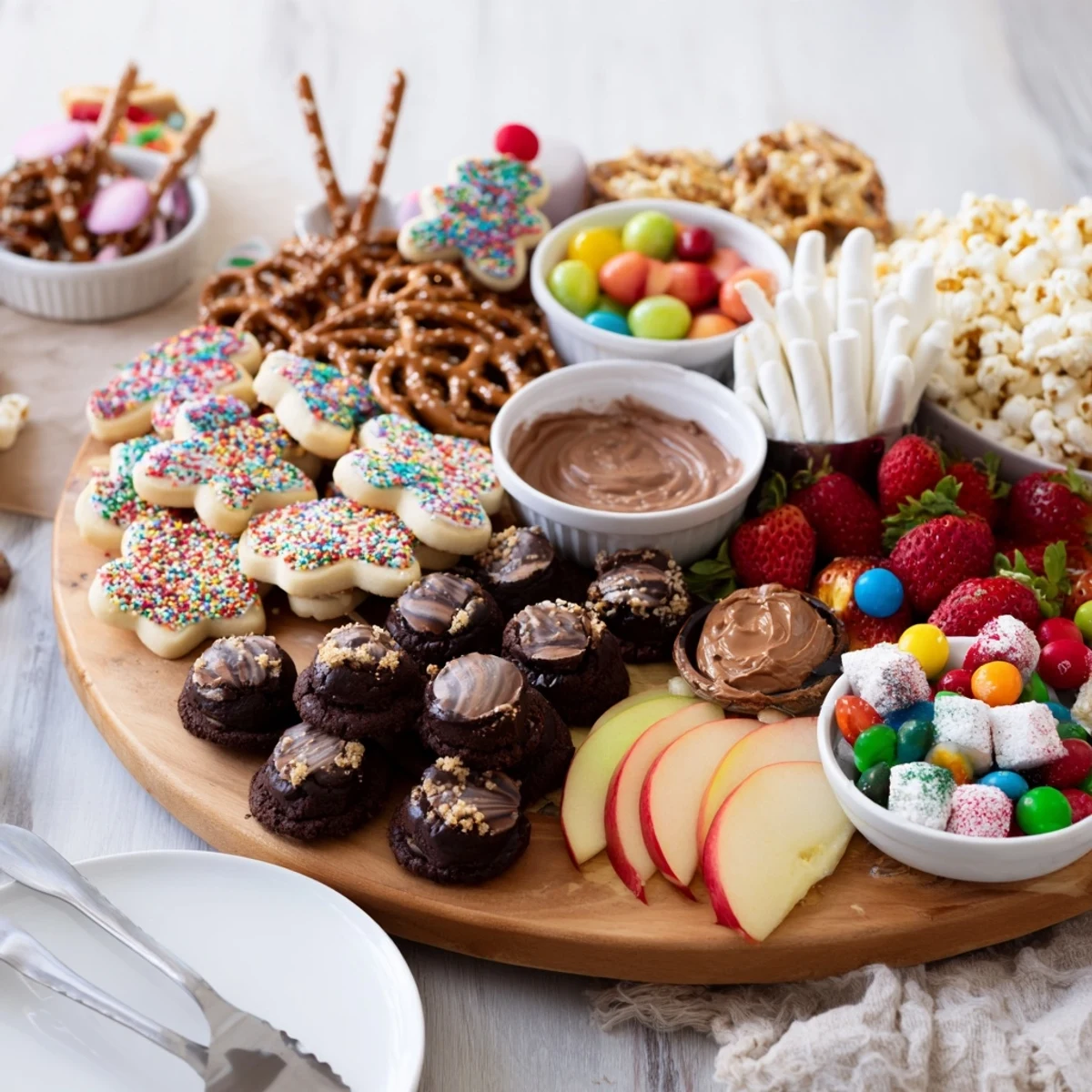 This delightful dessert board, perfect for gatherings, bursts with flavor and color.