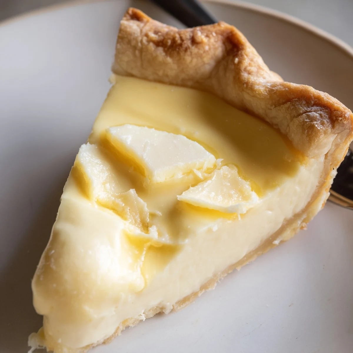 Classic Water Pie, with its creamy vanilla custard and golden crust, tempts every palate.  