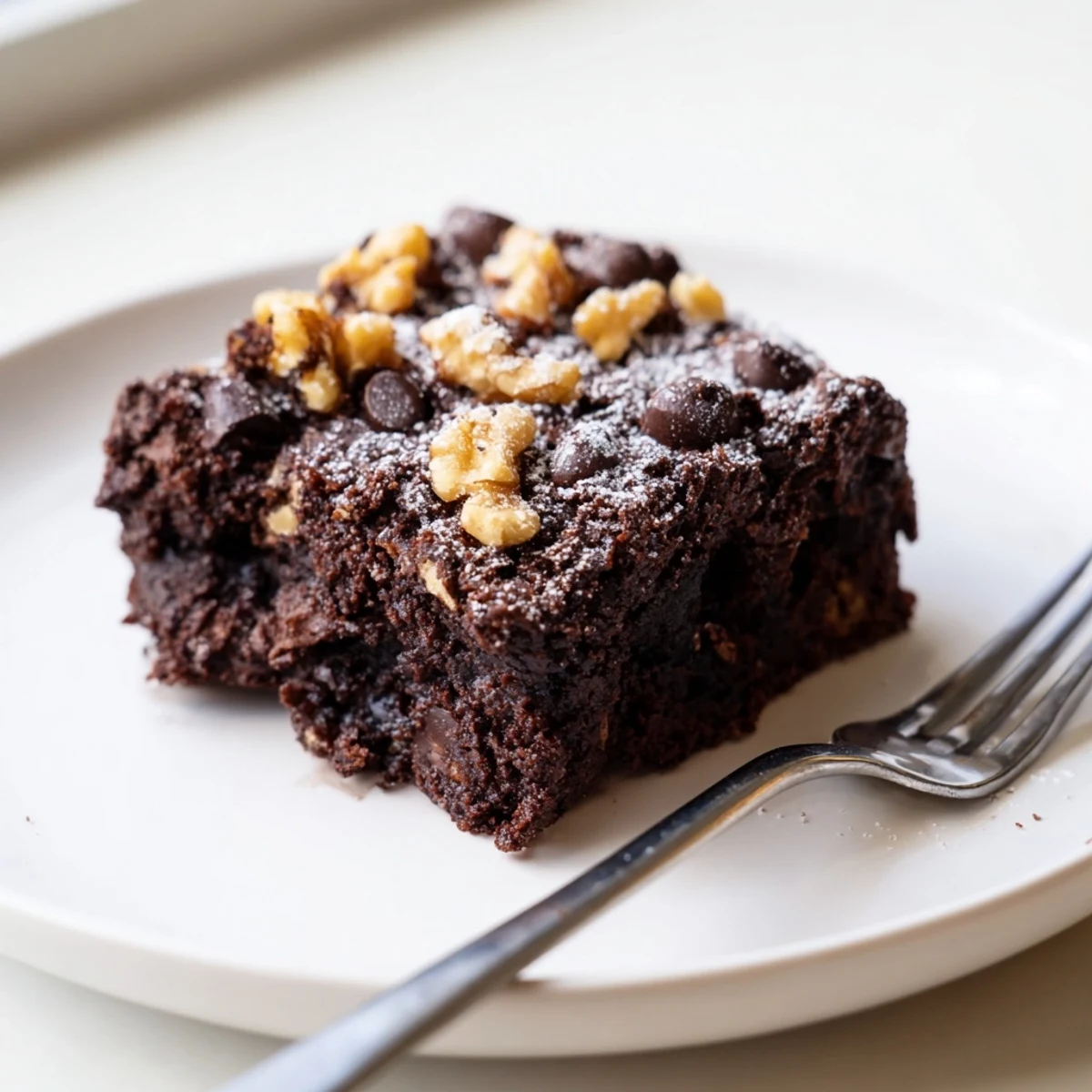 Fudgy zero-waste brownies made with nut-milk pulp, rich chocolatey goodness.  