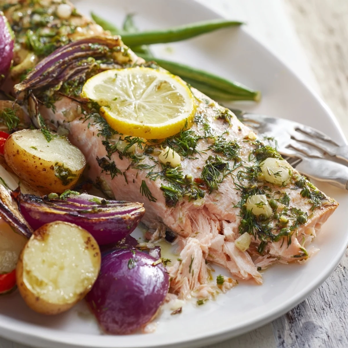 Lemon Herb Salmon Potato