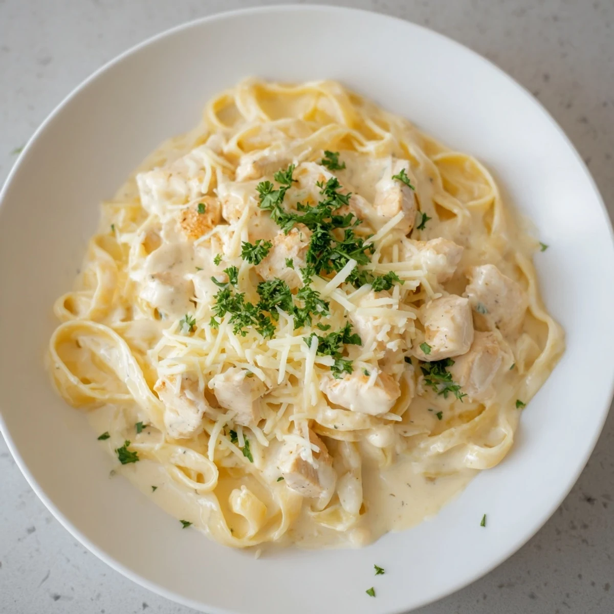 Chicken Fettuccine Alfredo Bake