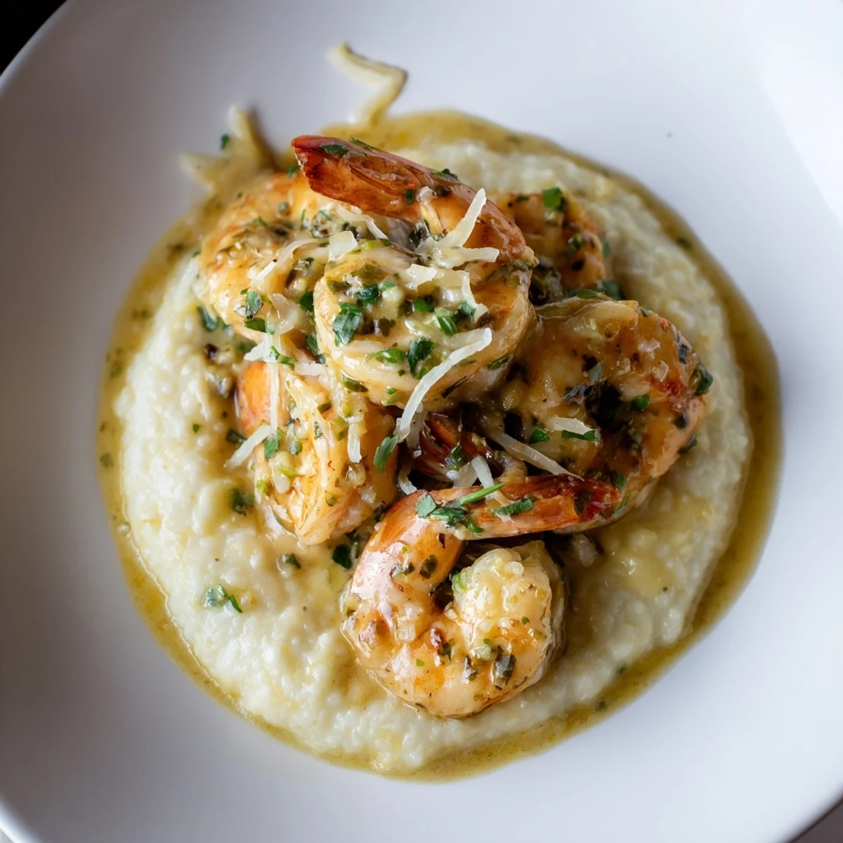 Shrimp Grits Garlic Butter