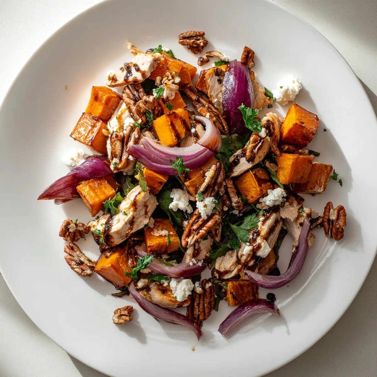 Roasted Chicken Winter Squash Salad