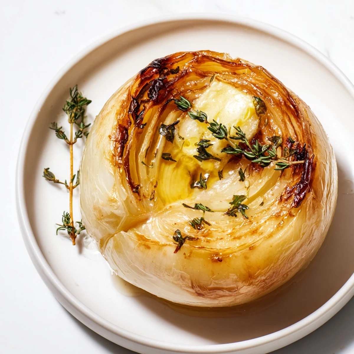 Golden brown Onion Boil, a simple side dish of tender, naturally sweet, roasted onions, delicious flavor.