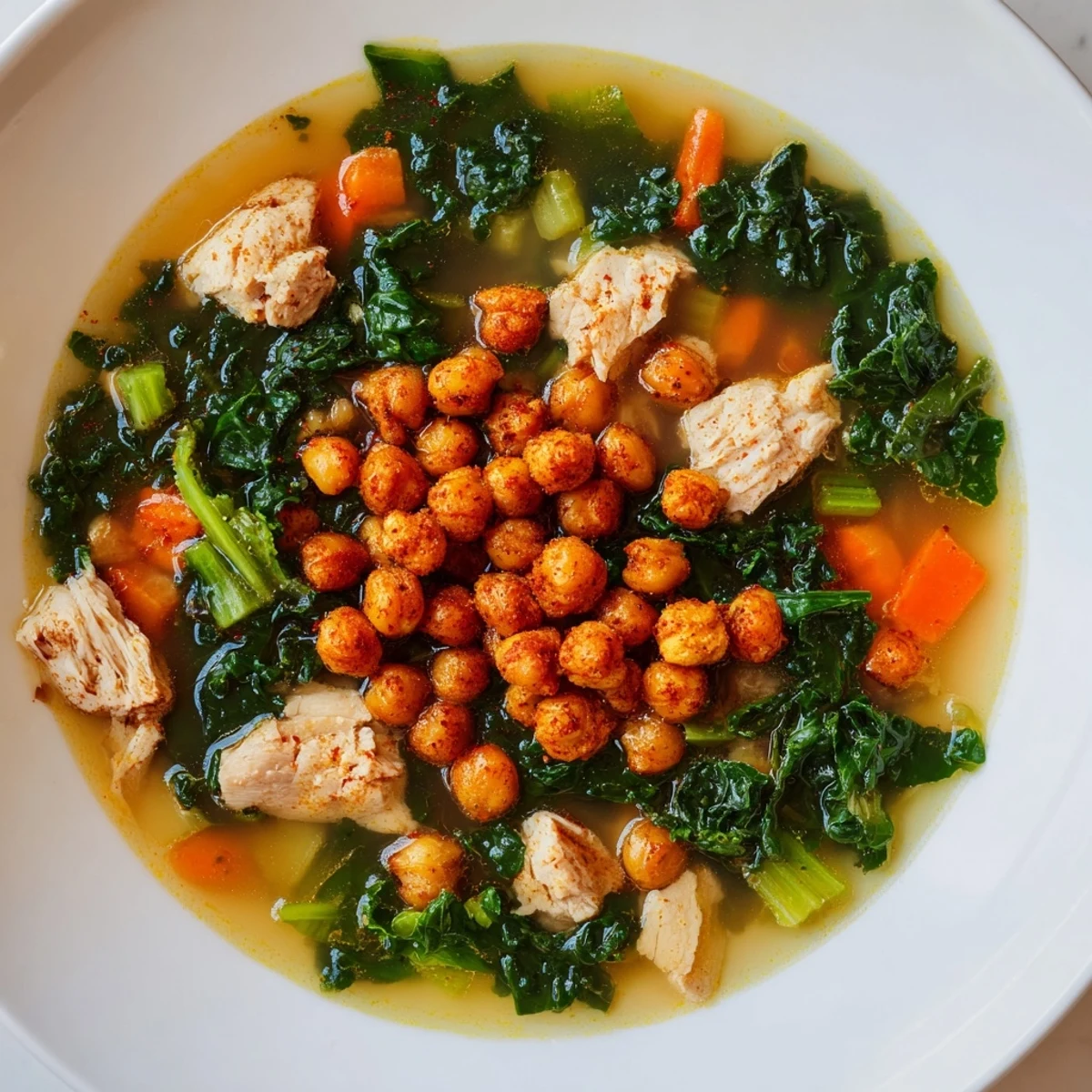 Chicken Kale Soup Crispy