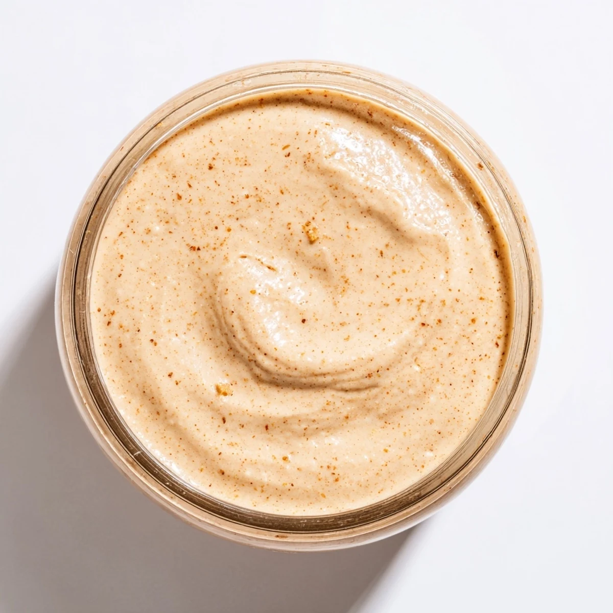 Creamy Quick Christmas Cookie Butter Spread, ready to spread on warm toast with a dusting of cinnamon.