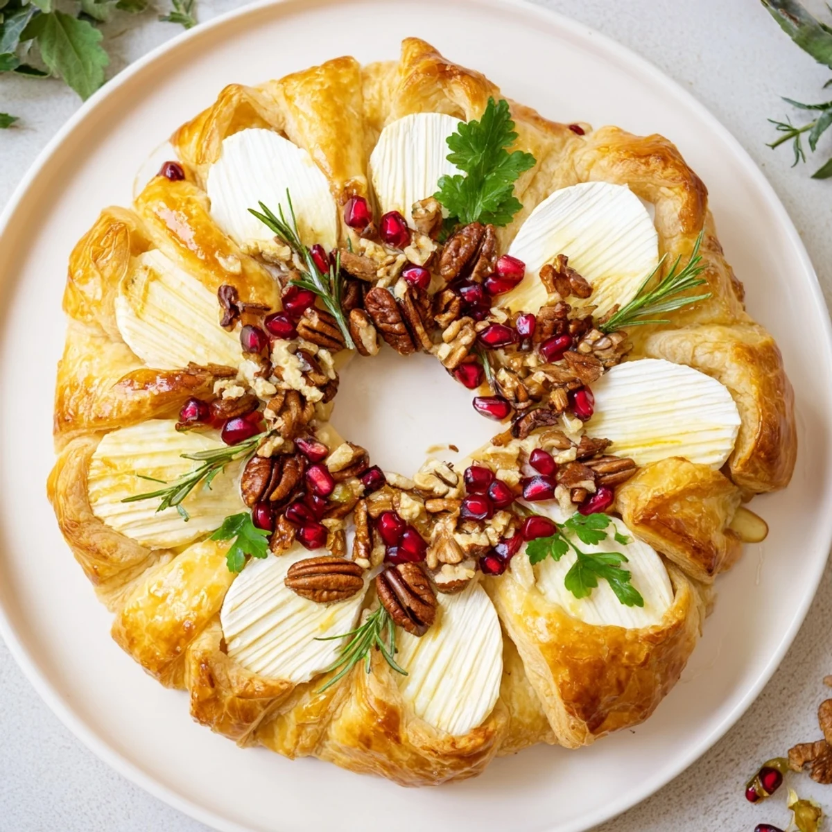 Pomegranate Brie Wreath Elegant