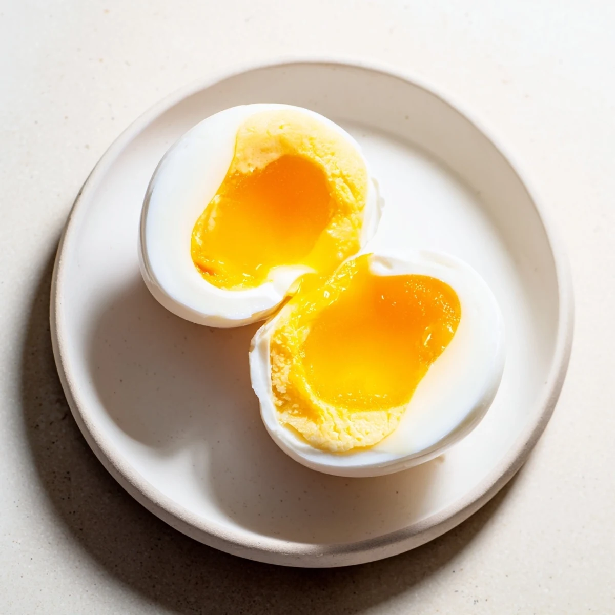 Cracked Air Fryer Boiled Eggs ready to peel, offering a glimpse of the creamy yolks.