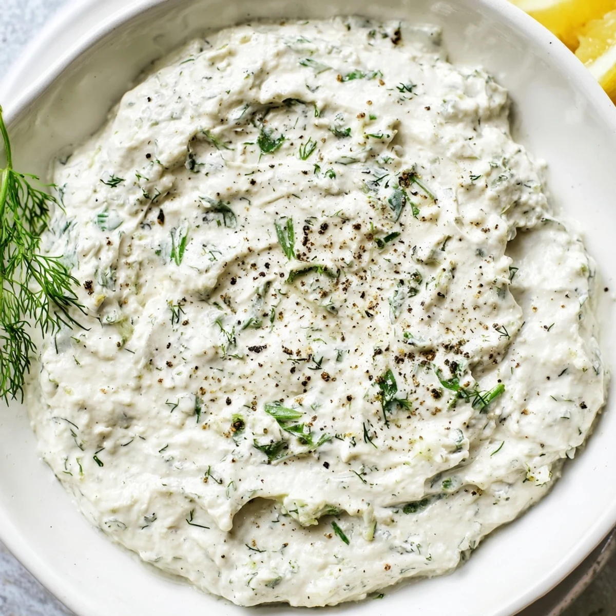 Cool and vibrant Greek Yogurt Herb Dip, full of fresh herbs, perfect as a dip or spread with chips.