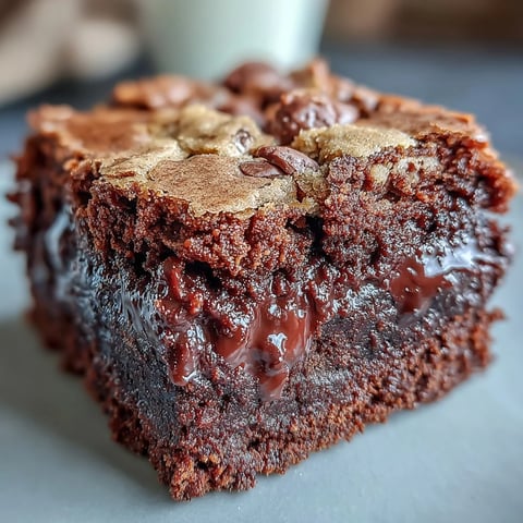 Freshly baked Hojicha Brookies with a crackly cookie top and fudgy brownie center, ready to serve.