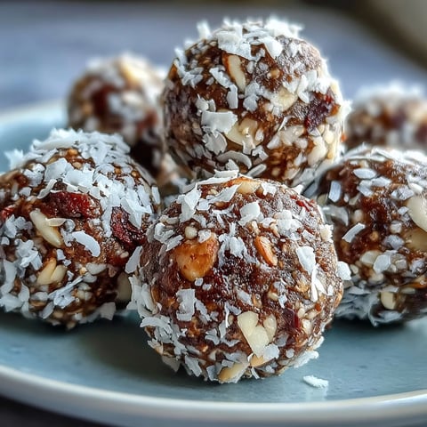 Twelve golden-brown Hojicha Energy Balls dusted with coconut are arranged on a marble surface beside matcha tea.
