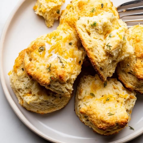 Golden-brown biscuits filled with sweet potatoes and tangy buffalo ranch flavor.  