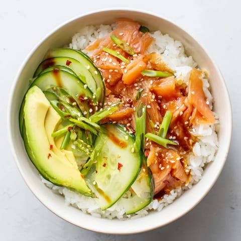 Leftover Salmon Rice Bowl