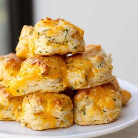 Cheesy and savory Mini Cheddar Bay Biscuit Pull-Aparts ready to be shared as the perfect appetizer.