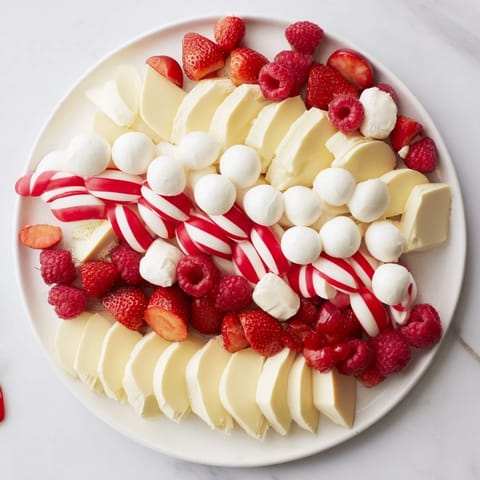 Festive Red White Snack Board