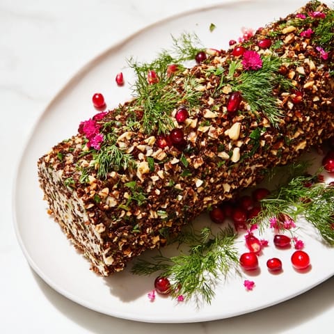 Yuletide Log Cheese Centerpiece