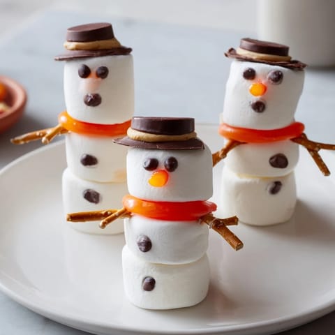 Marshmallow snowman stick treat