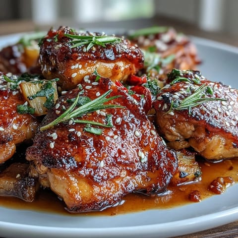 Sticky Honey Garlic Chicken Pineapple