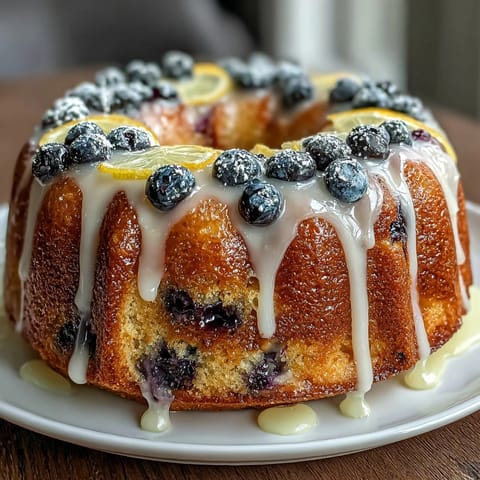 Mini lemon blueberry bundt