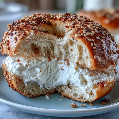 Fluffy, golden 2-ingredient yogurt bagels fresh from the oven, ready for breakfast or snacking.