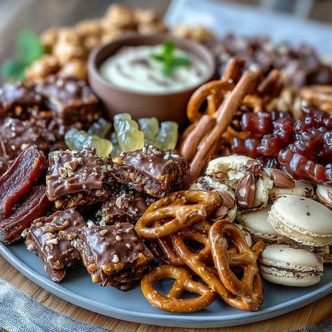 Festive St. Patricks Day charcuterie board filled with green candies, mint treats, and shamrock cookies for a sweet celebration.