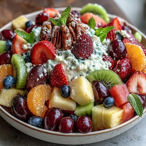 Rainbow Fruit with Coconut Cream #589