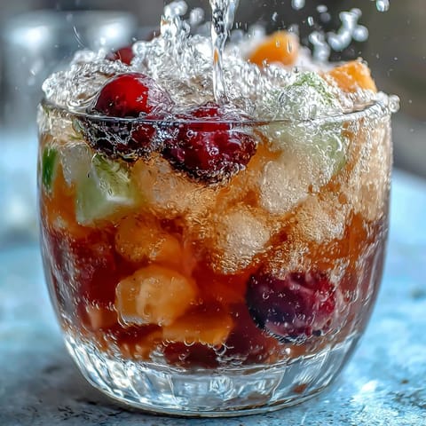 A vibrant rainbow sherbet punch bowl fizzing with lemon-lime soda and pineapple juice, perfect for graduation celebrations.