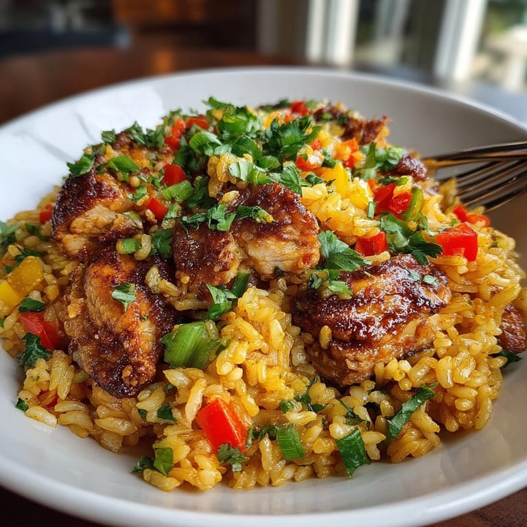 Hearty, flavorful One-Pot Cajun Chicken and Rice recipe—perfect quick weeknight supper.