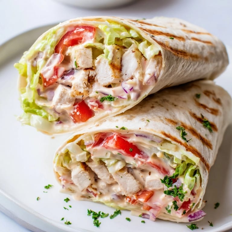 Imagine tasting warmed tortillas wrapped around creamy Garlic Herb Chicken Alfredo; serve immediately now!