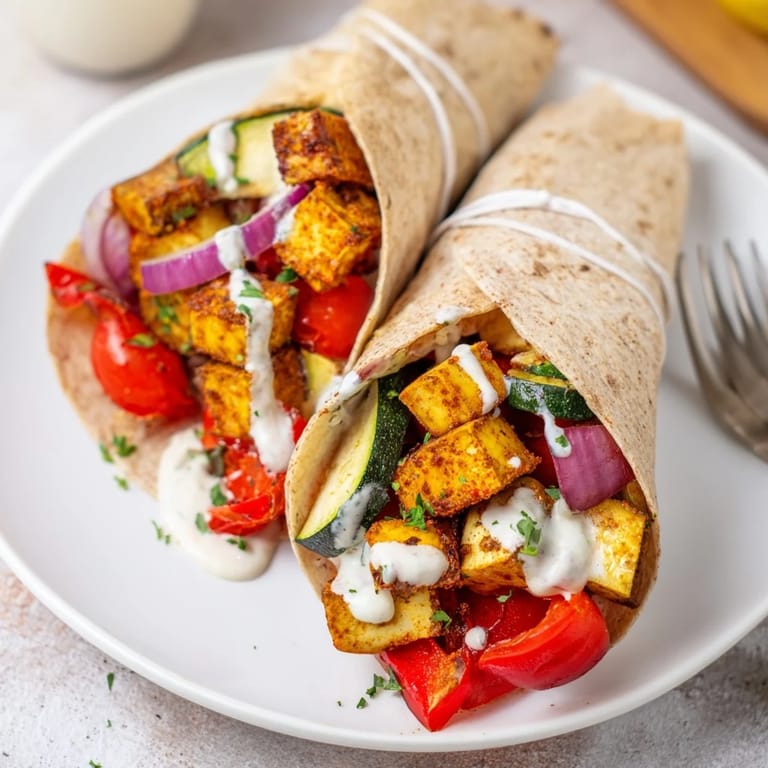 Satisfying Vegan Viral Recipe Re-make featuring golden tofu and fresh, vibrant vegetables.