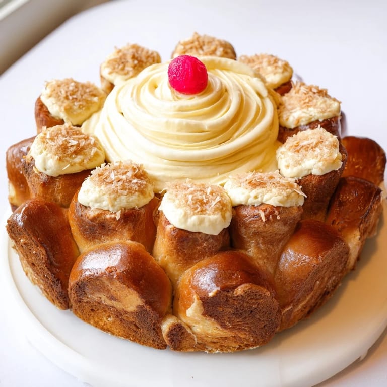 Tiny, warm Santa Hat Bread Pudding Bites ready to serve, perfect for a Christmas or holiday party dessert.