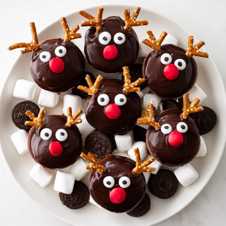 Enjoy a creative dessert with these delightful chocolate reindeer pudding cups, perfect for sharing.