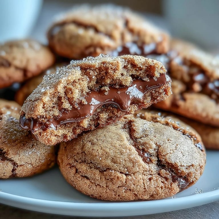 Warm Hojicha and Brown Butter Cookies stacked high, showcasing their crisp edges and chewy centers.