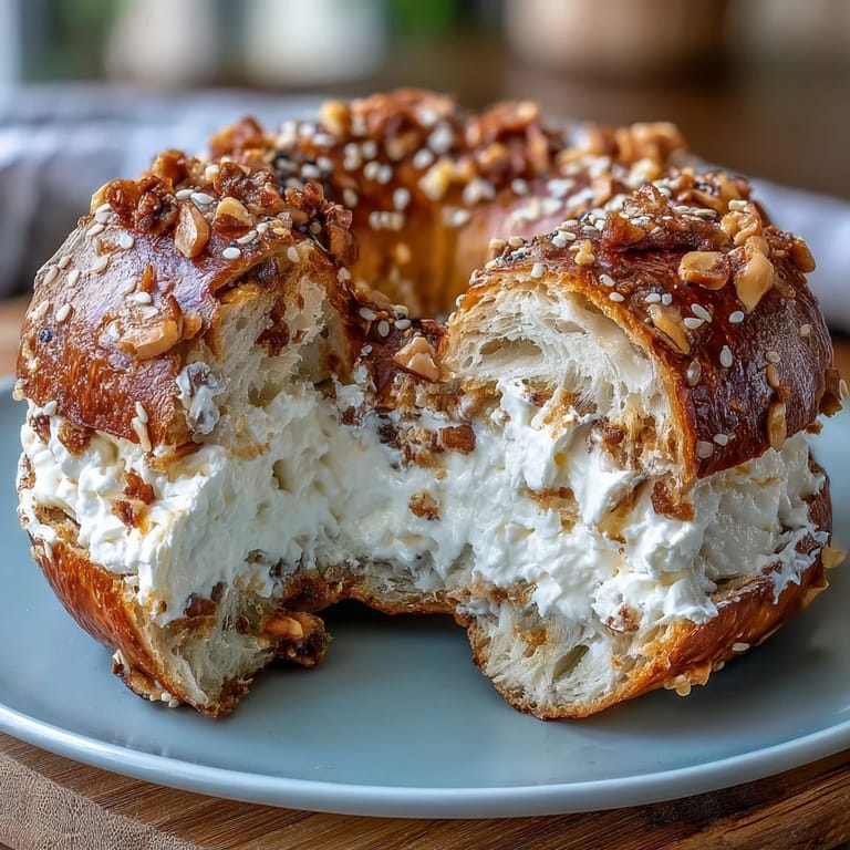 Homemade 2-ingredient yogurt bagels topped with sesame seeds, offering a satisfying and healthy breakfast option.