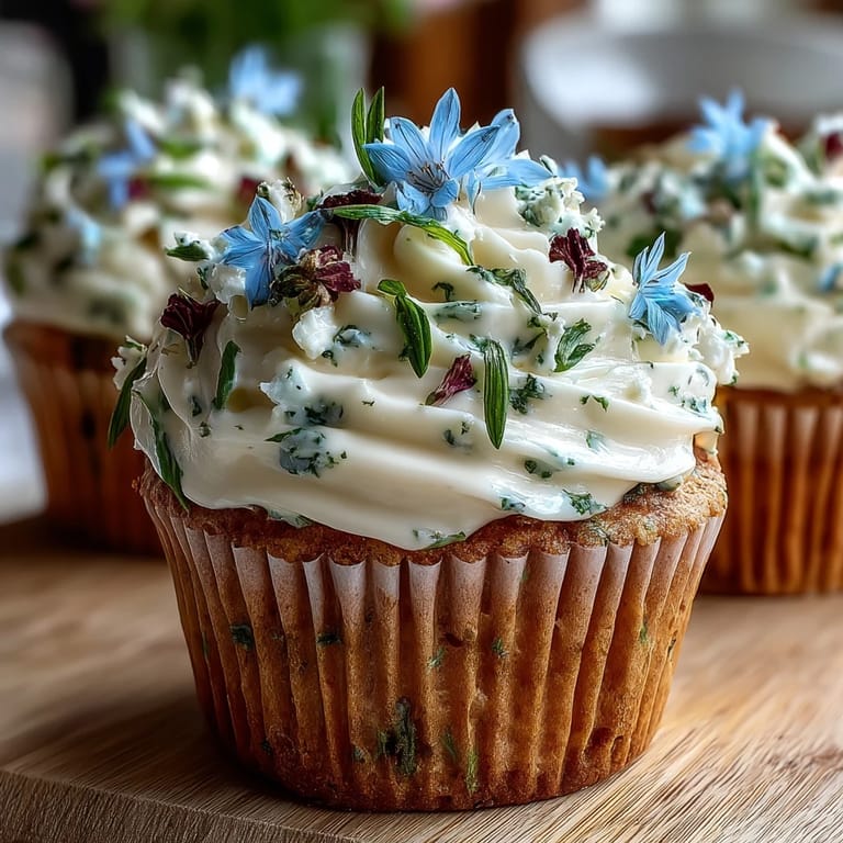 Soft vanilla cupcakes crowned with smooth buttercream and a colorful mix of edible flowers, ideal for elegant celebrations.