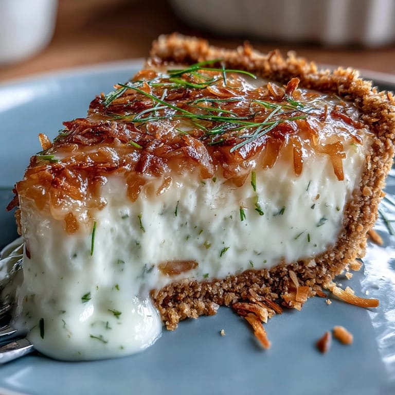 Tropical coconut lime tart with a buttery graham cracker base, topped with whipped cream and lime zest.