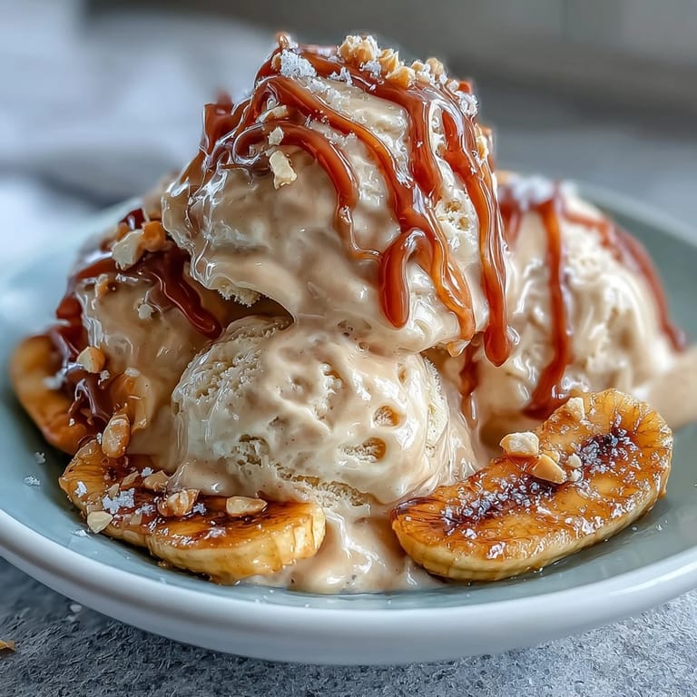Rich and naturally sweet four-ingredient peanut butter banana ice cream with a soft, smooth texture.  