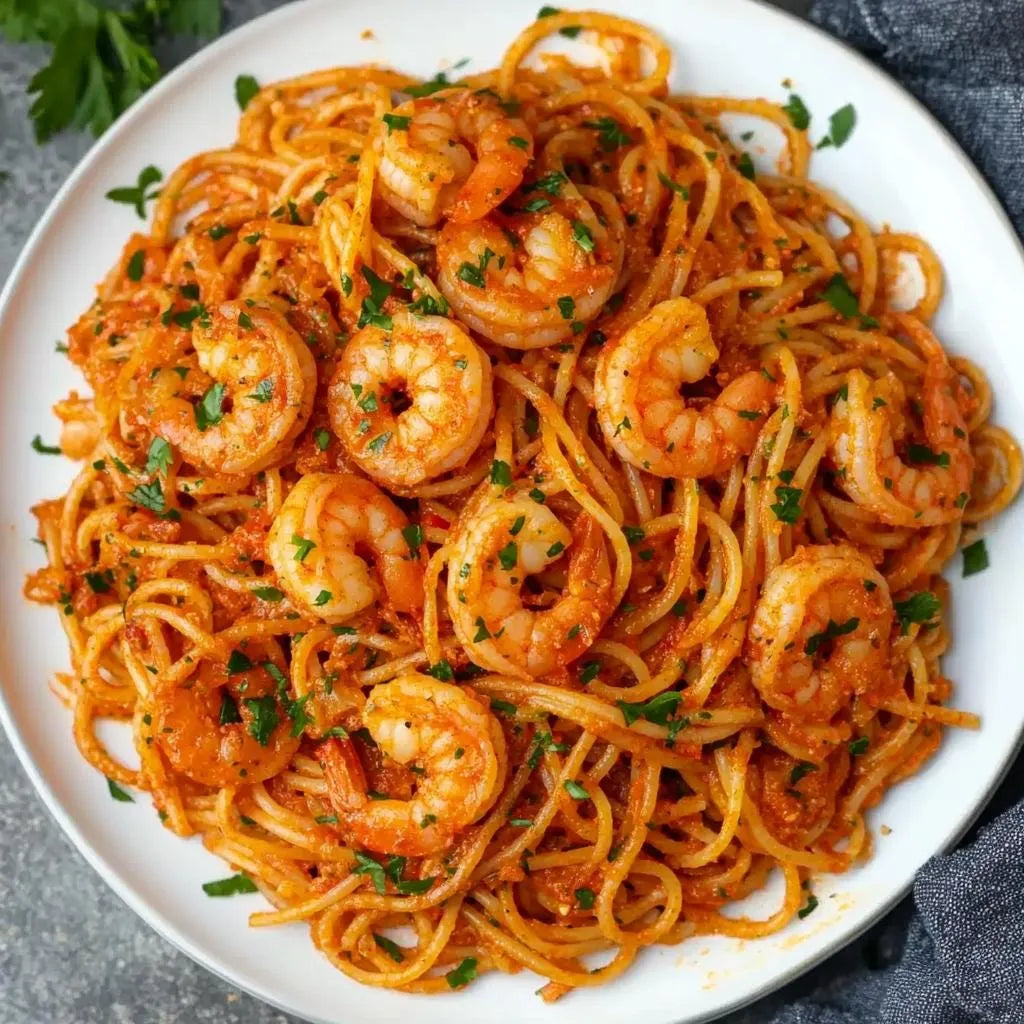 Spicy Garlic Shrimp Pasta Recipe – Printable Digital Download | Quick &amp; Flavorful Dinner